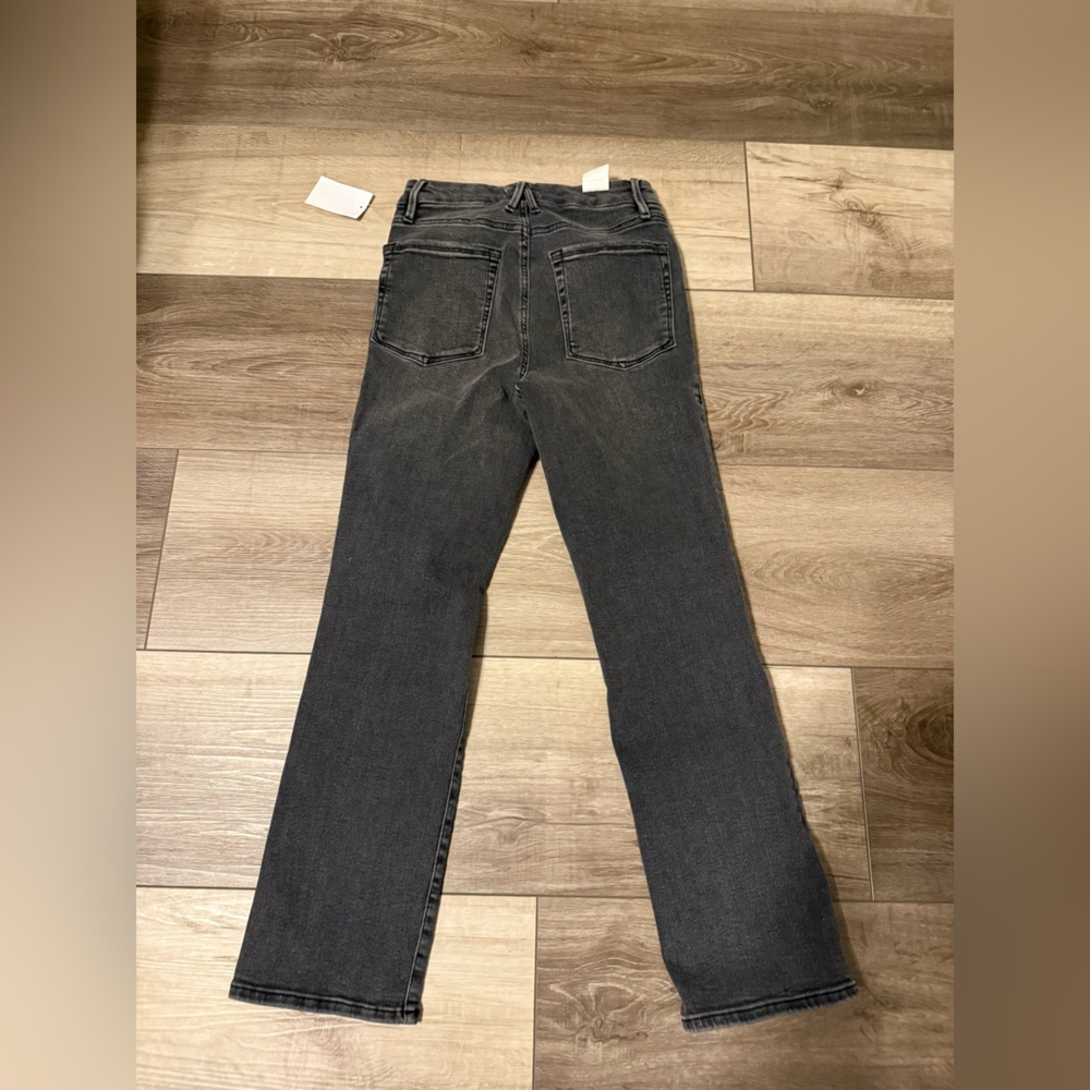 Good American Charcoal Straight Leg Jeans - Picture 4 of 6